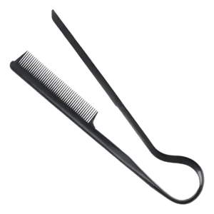 Peine para cabello tipo pinza Hair Queen color negro con diseño ergonómico.