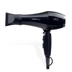 Secadora de Pelo Turbo Black Ion 2400W MQ Profesional color negro con boquilla.