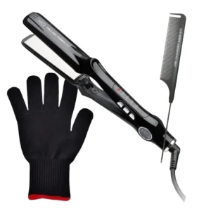Plancha MQ Professional Pro 480 con Guante y Peine kit profesional para alaciado de cabello