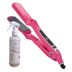 Plancha Hair Queen Infra y protector térmico brasileño para alaciado profesional con tecnología infrarroja y protección capilar
